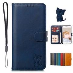 ●OPPO Reno 10Pro 5G ブルー　手帳型　猫　カード収納