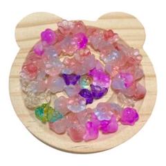 りりー　ガラス鈴蘭ビーズ ピンク りりー ガラス鈴蘭ビーズ ピンク すずらんガラスビーズ ピンク