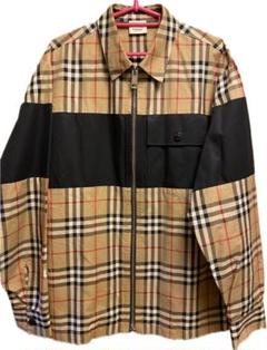 バーバリーロンドン　ナイロンジャケット　メンズ　ノバチェック　黒　フード　LL 中古 バーバリーロンドン BURBERRY LONDON ハリントンジャケット