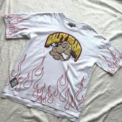 GALFY ガルフィー 炎上大学 ファイヤーパターン Tシャツ　L 中型犬