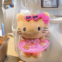 ハローキティ ショートストラップ 海が好き ガングロ うきわ 日焼け　2001 ハローキティ ショートストラップ 海が好き ガングロ うきわ