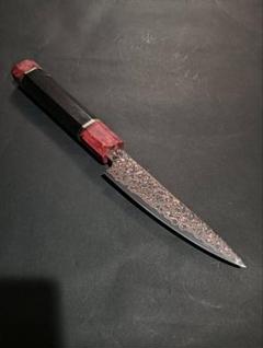 黒打ち67層VG10鏡面ダマスカス和ペティナイフ130cm　黒檀花梨瘤柄 黒打ち67層VG10鏡面ダマスカス和ペティナイフ130cm 黒檀花梨瘤柄