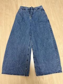 moussy デニム　ワイド　WAVY TUCK BAGGY