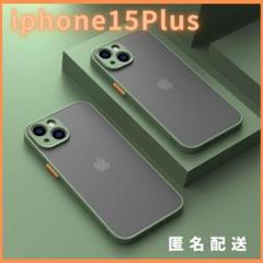 iphone15Plus用ケースカバー新品マットワイヤレス充電対応カーキ人気