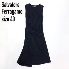 美品♡ フェラガモ　ブラック ワンピース 40サイズ　ラップスタイル 2025年最新】フェラガモ Ferragamo ワンピースの人気アイテム