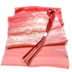 ［4603］帯締め 帯揚げ セット 美品 枝花文 絞り 金彩 正絹 着物 帯絞め