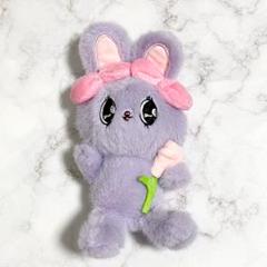 新品 未使用 エスターバニー ぬいぐるみ キーホルダー パープル 韓国限定