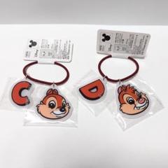 ミッキー＆フレンズ　レトロイニシャル　ヘアアクセサリー　２点セット