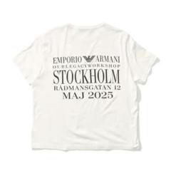 送料関税込【OUR LEGACY + Emporio Armani】 Tシャツ OUR LEGACY: WORK SHOP Emporio Armani ブラック Primo Tシャツ