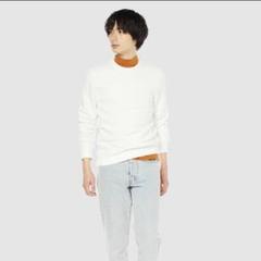 ★最終価格★メンズ フリース クルーネック スウェットシャツ ホワイト L