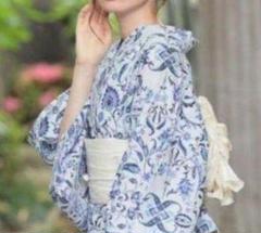 ◆高級変わり織り◆清楚な大和撫子の古典青花浴衣　新品未使用　呉服店購入 和装 ◇高級変わり織り◇清楚な大和撫子の古典青花浴衣 新品未使用