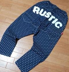 ドット柄サルエルデニム★バックプリント★ウエストゴムのサムネイル