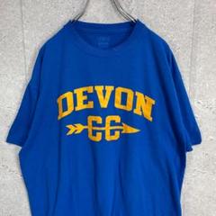 JERZEES DEVON デボン　地名プリント　ブルーTシャツ XL