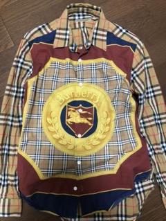 バーバリー18AW/ビンテージバンダナモチーフ×ノヴァチェックシャツ
