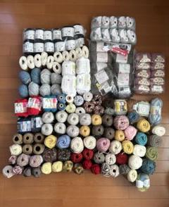 【主に100均毛糸】177個まとめ売り★コットン、ウール等★