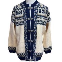 ノルウェー　OSLO SWEATER SHOP　チロリアンニット　水色　C11 ノルウェー製チロリアンニット | CUSTOM FEVER