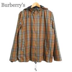 美品 BURBERRY バーバリー センターロゴ ノバチェック パーカー L BURBERRY - バーバリー パーカー フーディ プルオーバー ノバ