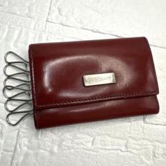 未使用 BURBERRY レザーキーケース レッド BURBERRY バーバリー キーケース レッド系 レッド ゴールド金具