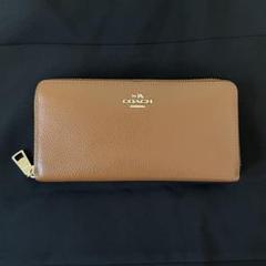 COACH ブラウン 長財布 ファスナー式