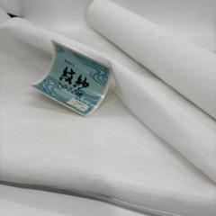 長襦袢反物 麻 小千谷紋紗 白地 花模様 着物 033a d