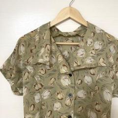 【ビンテージ】チューリップ柄 レトロ シャツ