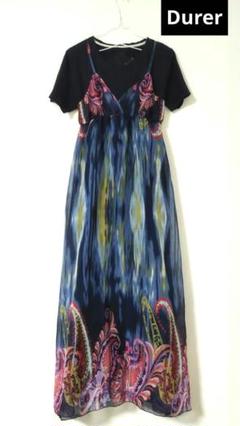 Durer 綺麗な柄キャミマキシロングワンピース
