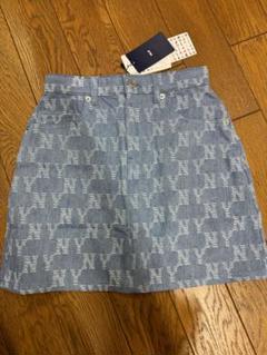 韓国MLB W'S HEART JACQUARD DENIM SKIRT