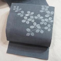 【まとめ買い】 灰青色 正絹八寸名古屋帯 草文 紗 夏帯 l991 メルカリ - 着物・浴衣