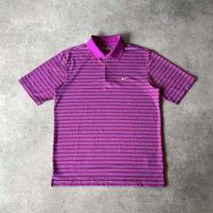 NIKE GOLF Dri-FIT golf shirt stripe M