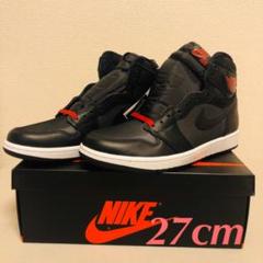 【27cm】NIKE AIR JORDAN 1 BLACK SATIN ナイキ