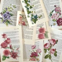 G26 色鮮やかな草花を添えた洋書切り離しセット