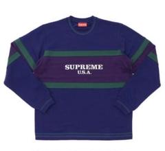 【レア】supreme 16aw Center Stripe Crewneck