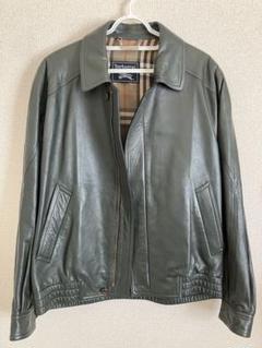 美品●バーバリーロンドン●ライダースジャケット　ダブルジップ ノバチェック バーバリーロンドン スタンドカラージャケット ジップアップ 黒