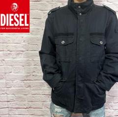 【☆漂う高級感☆】DIESEL ミリタリージャケット XL 黒 圧巻の存在感