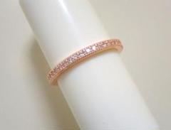 【華奢見え美人リング】ストーン ピンクゴールド リング【SNS大人気商品!】