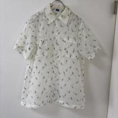 レア　羽柄　アメリカフル　アメリカ輸入　半袖シャツ　柄シャツ　古着　used