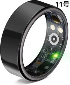 大特価❤　スマートリング 11号 ブラック 睡眠 健康 運動 防水 スマホ対応