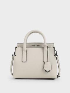 CHARLES & KEITH ホワイトハンドバッグ