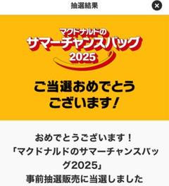 マクドナルド サマーチャンスバッグ2025 マック 福袋 ファン タンブラー