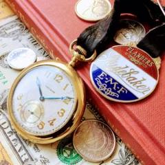 #561【ペンダントセット】メンズ 懐中時計 アンティーク 動作良好 ウォルサム