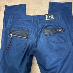 Lee RIDERS ダークブルーデニム レザー風