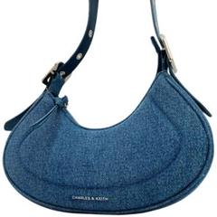 極美品✨チャールズアンドキース ショルダーバッグ デニム ブルー