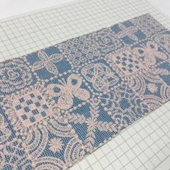 ハンドメイド　ミナペルホネン forest tiles生地　ポシェット 送料無料】ミナペルホネン/forest tileフォレストタイルネイビー