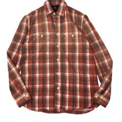 美品◎Double RL RRL シャツ 長袖 チェック ネルシャツ メンズ