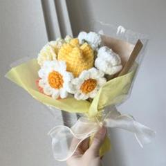 枯れない花束 毛糸の花束 イエローブーケ＊オーダー受付中＊