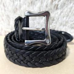 J&M DAVIDSON メッシュベルト レザー プンターレ ブラック シルバー J&M DAVIDSON メッシュベルト レザー プンターレ ブラック