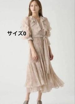 美品　SNIDEL フリル　プリントプリーツワンピース　フラワー　花柄　ピンク SNIDEL（スナイデル）の「プリントプリーツワンピース