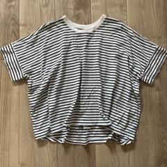 uniqlo コットンオーバーサイズボーダーt M 【送料込】