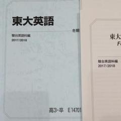 東大英語 冬期 高3 駿台英語