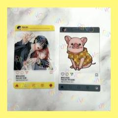 【春の嵐とモンスター】ミユキ蜜蜂　天峰栢 韓国版　特典　SNS風　クリアカード